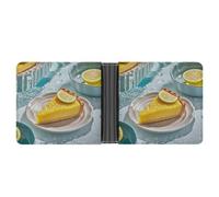 LOKLNEYK Gourmet Food Wallet Bifold Passcase Slim Wallet Leather Compact Credit Card Holder Front Pocket Cash Purse