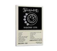 LOKLNEYK Greatest Hits Blink-182 AlbumModern Wall Art Poster Minimalist Print for Living Room Bedroom Office A Simple Yet Striking Decor for Modern Homes24x36inch(60x90cm) Frame-style