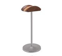 LOKLNEYK Headphones Hanger Creativity Headphone Stand Table Classic Earphone with Aluminum Support Bar Game Accessories(Awalnut+silver)