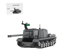 LOKLNEYK ISU-152 Heavy Tank Building Blocks Set, 809PCS WWII Soviet Self-Propelled Gun MOC Model, Historic Armored Vehicle Display Brick Set for Adult & Youth
