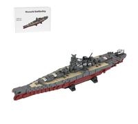 LOKLNEYK Japanese Battleship Musashi Building Blocks Set, 1508PCS Historic WWII Yamato-Class Navy Warship MOC Model, Battleship Display Brick Build Set for Adult & Youth