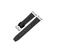 LOKLNEYK Leather Built-in Silicone Band Fit For Samsung Galaxy Watch6 4 5 Pro 45mm 44mm 40mm No Gaps Strap Fit For Galaxy Watch4 6 Classic 47mm 46mm(Black A,Watch4 classic42mm)