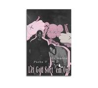 LOKLNEYK Let God Sort Em Out - Clipse, Pusha T, Malice Poster, Pop Music Wall Art Canvas Posters Modern Prints for Living Room Bedroom Deco 16x24inch(40x60cm) Unframe-style