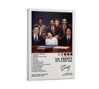 LOKLNEYK Let's Start Here-Lil YachtyModern Wall Art Poster Minimalist Print for Living Room Bedroom Office A Simple Yet Striking Decor for Modern Homes24x36inch(60x90cm) Frame-style