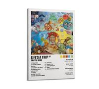 LOKLNEYK Life's A Trip by Trippie Redd Poster, Hit Music Album Wall Art Canvas Posters Modern Prints for Living Room Bedroom Deco 08x12inch(20x30cm) Frame-style