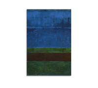 LOKLNEYK Mark Rothko Blue, Green And BrownModern Wall Art Poster Minimalist Print for Living Room Bedroom Office A Simple Yet Striking Decor for Modern Homes20x30inch(50x75cm) Unframe-style