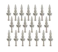 LOKLNEYK Medieval Weapons Pack, 20PCS Military Silver Sword Weapons Equipment Building Blocks Accessories Set, Compatible with Major Brands