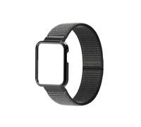 LOKLNEYK Metal Shell Protective Case+nylon Woven Strap Fit For Redmi Watch 2/Xiaomi Mi Watch Lite/POCO Watch Accessories(3.Dark olive band,For Redmi Watch 2 Lite)