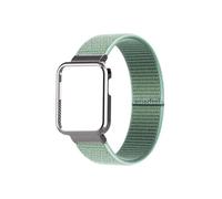 LOKLNEYK Metal Shell Protective Case+nylon Woven Strap Fit For Redmi Watch 2/Xiaomi Mi Watch Lite/POCO Watch Accessories(5.Green band,For Mi Watch Lite)
