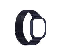 LOKLNEYK Milan Metal Stainless Steel Strap+protective Case Suitable For Redmi Watch 3/3 Active(Blue,For Redmi watch 3)