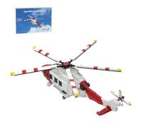 LOKLNEYK Military Aircraft Building Blocks Set, 1460PCS Italy AW139 Versatile Twin-engine Helicopter MOC Military Plane Display Brick Model, Collectible Brick Model Display for Adult & Youth