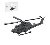 LOKLNEYK Military Helicopter Building Blocks Set, 738PCS Bell 412 Multipurpose Helicopter MOC Display Aircraft Model, Detailed Rotorcraft Brick Build Collection for Adults & Youth, MOC-236742