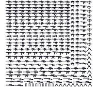 LOKLNEYK Military Weapons Set, 300Pcs DIY Small Particle Building Block Military Weapons Kit, Compatible with Major Brands Minifig Equipment Pack
