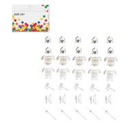 LOKLNEYK Military Weapons Set, 35PCS Medieval Silver Armor Accessory Pack, Compatible Minifig Knight Armour & Combat Gear for Custom Building Block Figures