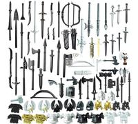 LOKLNEYK Military Weapons Set, 72PCS Medieval Ancient Rome Greek Egypt Weapons & Armor Set, Compatible Minifig Accessories & Custom Figure Gear Kit