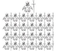 LOKLNEYK Military Weapons Set, 75PCS Medieval Ancient Rome Greece Egypt Weapon Armor Accessory Building Blocks Kit, Compatible with Major Brands Minifig Equipment Pack - Silver