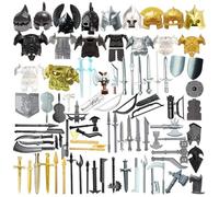 LOKLNEYK Military Weapons Set, 83PCS Medieval Roman Greek Egyptian Weapons & Armor Set, Minifig Military Equipment Pack with Helmets and Accessories, Compatible with Major Brands