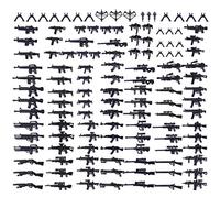 LOKLNEYK Military Weapons Set, 90Pcs DIY Small Particle Building Block Military Weapons Kit, Compatible with Major Brands Minifig Equipment Pack