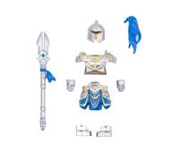 LOKLNEYK Military Weapons Set, 9PCS Medieval Knight Shield Guard Armor & Weapons Accessory Building Block Pack, Compatible Minifig Combat Gear for Custom Figures