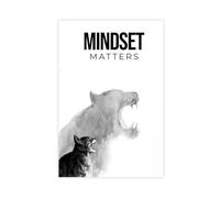 LOKLNEYK Mindset Matters Inspirational Poster Canvas Poster Bedroom Decor Landscape Office Room Decor Gift 16x24inch(40x60cm)