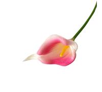 LOKLNEYK Mini Calla Lily Artificial Flowers, 10 Pack, Wedding Bouquet (11 Colors, Home Decor And Photography Props, Suitable For Living Room/Bedroom, Etc.)(Pink4pcs+Holder)