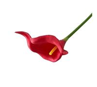 LOKLNEYK Mini Calla Lily Artificial Flowers, 10 Pack, Wedding Bouquet (11 Colors, Home Decor And Photography Props, Suitable For Living Room/Bedroom, Etc.)(Red)