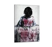 LOKLNEYK More Chaos -Ken Carson Poster, Hit Music Album Wall Art Canvas Posters Modern Prints for Living Room Bedroom Deco 16x24inch(40x60cm) Frame-style