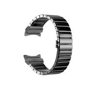 LOKLNEYK No Gaps Ceramics Band fit for Samsung Galaxy Watch 4 5 Pro 6 Strap 44mm 40mm 45mm Bracelet fit for Galaxy Watch 4 6 Classic 43mm 47mm(Black,Watch 6 classic 47mm)