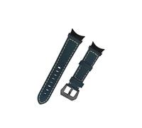 LOKLNEYK No Gaps Leather Band fit for Samsung Galaxy Watch 4 5 6 40mm 44mm 5pro 45mm Strap fit for Galaxy Watch 4 6 Classic 43mm 47mm 46mm 42mm(Blue buckle,Galaxy watch 5 44mm)