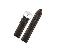 LOKLNEYK Nylon leather strap suitable fit for TAG Heuer F1 series/Rossini 519955 canvas strap bracelet(Black orange-silver,23mm)