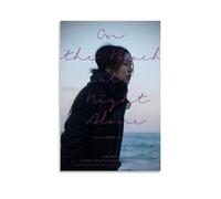 LOKLNEYK On The Beach at Night AloneModern Wall Art Poster Minimalist Print for Living Room Bedroom Office A Simple Yet Striking Decor for Modern Homes24x36inch(60x90cm) Unframe-style