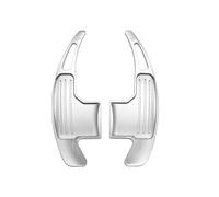 LOKLNEYK Paddle Shifter Extension for Mustang 2015 2016 2017 2018 2019 2020 Car Steering Wheel Gear Shifters Paddle Aluminum Alloy Extend Cover Trim(Silver)