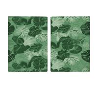 LOKLNEYK Passport Holder Green Tropical Leaves Passport Wallet Travel Passport Cover for Travel Must Haves Accessories