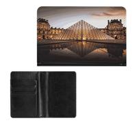 LOKLNEYK Passport Wallet Louvre Museum in Paris Passport Holder Travel Passport Cover for Travel Must Haves Accessories