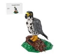 LOKLNEYK Peregrine Falcon Building Blocks Set, 2155PCS Wildlife MOC Brick Model with Chick & Display Stand, Collectible Garden Bird Display Assembly for Adult & Youth, MOC-187353