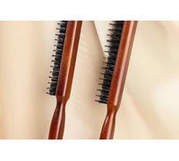 LOKLNEYK Pig bristles, pointed tails, fluffy narrow teeth, curly hair, tied heads, ponytail combs(the full bristle version)