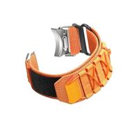 LOKLNEYK Quick Installation Nylon Canvas Watch Strap Fit For Samsung Galaxy Watch 6 Classic 43mm 47mm/4 5 6 45mm 40mm 44mm(Orange,Galaxy 4 40mm 40mm)