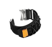LOKLNEYK Quick Installation Nylon Canvas Watch Strap Fit For Samsung Galaxy Watch 6 Classic 43mm 47mm/4 5 6 45mm 40mm 44mm(Black,Galaxy 4 40mm 40mm)