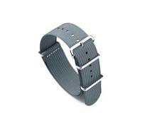 LOKLNEYK Ribbed Watch Strap 18mm 20mm 22mm Nylon Watch Straps Braid Ballistic Fabric Watchband Accessories Watch Band(GRAY,18mm)
