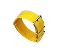 LOKLNEYK Ribbed Watch Strap 18mm 20mm 22mm Nylon Watch Straps Braid Ballistic Fabric Watchband Accessories Watch Band(YELLOW,20mm)