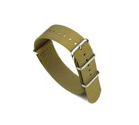LOKLNEYK Ribbed Watch Strap 18mm 20mm 22mm Nylon Watch Straps Braid Ballistic Fabric Watchband Accessories Watch Band(KHAKI,20mm)