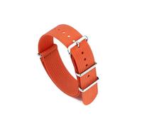 LOKLNEYK Ribbed Watch Strap 18mm 20mm 22mm Nylon Watch Straps Braid Ballistic Fabric Watchband Accessories Watch Band(ORANGE,18mm)