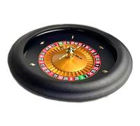 LOKLNEYK Roulette table, 18" ABS Casino Grade Deluxe High Glossy Roulette Wheel, Set with Double Zero Layout with 2 Balls for Night Home Game or Professional Use