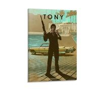 LOKLNEYK Scarface Tony MontanaModern Wall Art Poster Minimalist Print for Living Room Bedroom Office A Simple Yet Striking Decor for Modern Homes20x30inch(50x75cm) Frame-style