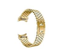 LOKLNEYK Seamless Quick Fit Stainless Steel Strap Fit For Samsung Galaxy Watch 6 Classic 47mm 43mm 4 42 46mm 5 Pro 45mm 40mm 44mm(Gold,For Galaxy watch4 44)