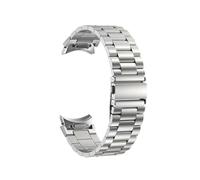 LOKLNEYK Seamless Titanium/stainless Steel Strap Fit For Samsung Galaxy Watch 4/5/6 Classic 43 47mm 40/44mm(Metal Silver A,Watch 4 Classic)
