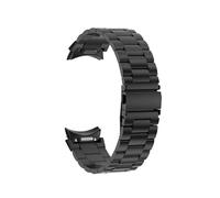 LOKLNEYK Seamless Titanium/stainless Steel Strap Fit For Samsung Galaxy Watch 4/5/6 Classic 43 47mm 40/44mm(Metal Black A,Watch 4 Classic)