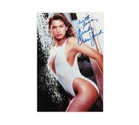 LOKLNEYK Sexy Cindy Crawford Autograph Poster (1) Canvas Poster Wall Art Decor Print Picture Paintings for Living Room Bedroom Decoration 12x18inch(30x45cm)