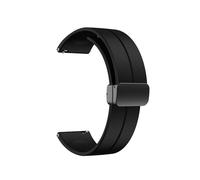 LOKLNEYK Silicone D-buckle Strap Suitable For Samsung Galaxy Watch 3/Active 2 44mm 40mm(Black,For Active 2 44mm)