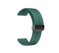 LOKLNEYK Silicone D-buckle Strap Suitable For Samsung Galaxy Watch 3/Active 2 44mm 40mm(Dark Green,Galaxy Watch 42mm)